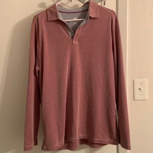 Men’s Red/Pink Tommy Bahama Long Sleeve Polo